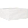 Image de Jardinière Blanc 100x100x46 Cm Bois De Pin Massif Vidaxl
