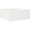 Image de Jardinière Blanc 110x110x46 Cm Bois De Pin Massif Vidaxl