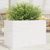 Image de Jardinière Blanc 70x40x46 Cm Bois De Pin Massif Vidaxl