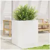 Image de Jardinière blanc 70x40x68,5 cm bois de pin massif