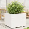 Image de Jardinière Blanc 60x60x49,5 Cm Bois De Pin Massif Vidaxl