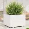 Image de Jardinière Blanc 70x70x49,5 Cm Bois De Pin Massif Vidaxl
