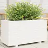 Image de Jardinière Blanc 90x40x49,5 Cm Bois De Pin Massif Vidaxl
