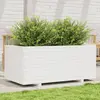 Image de Jardinière Blanc 110x60x49,5 Cm Bois De Pin Massif Vidaxl