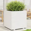 Image de Jardinière Blanc 70x70x72,5 Cm Bois De Pin Massif Vidaxl