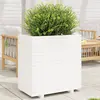 Image de Jardinière Blanc 70x40x72,5 Cm Bois De Pin Massif Vidaxl