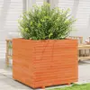Image de Jardinière Cire Marron 80x80x72 Cm Bois De Pin Massif Vidaxl