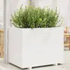 Image de Jardinière Blanc 90x60x72 Cm Bois De Pin Massif Vidaxl