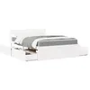 Image de vidaXL Lit avec tiroirs et matelas blanc 140x190 cm bois massif de pin 3281911