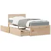 Image de Lit Avec Tiroirs Et Matelas 90x190 Cm Bois Massif De Pin Vidaxl