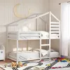 Image de vidaXL Lit superposé sans matelas blanc 80x200 cm bois de pin massif 3281959