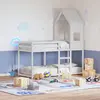 Image de Lit Superposé Sans Matelas Blanc 90x190 Cm Bois De Pin Massif Vidaxl