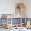 Image de Lit Superposé Avec Échelle Et Toit Sans Matelas 90x190 Cm Vidaxl