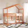 Image de Lit Superposé Sans Matelas Cire Marron 80x200 Cm Pin Massif Vidaxl