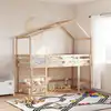 Image de Lit Superposé Avec Échelle Et Toit Sans Matelas 80x200 Cm Vidaxl