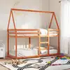 Image de Lit Superposé Sans Matelas Cire Marron 90x200 Cm Pin Massif Vidaxl