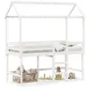 Image de Lit Superposé Avec Échelle Et Toit Sans Matelas Blanc 90x190 Cm Vidaxl