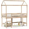 Image de Lit Superposé Avec Échelle Et Toit Sans Matelas 90x200 Cm Vidaxl
