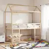 Image de Lit Superposé Avec Échelle Et Toit Sans Matelas 90x190 Cm Vidaxl