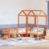 Image de Ensemble De Lit Et De Banc Avec Toit Sans Matelas 90x190 Cm Vidaxl