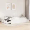 Image de Cadre De Lit Sans Matelas Blanc 200x200 Cm Bois Massif De Pin Vidaxl