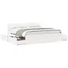 Image de Vidaxl cadre de lit sans matelas blanc 200x200 cm bois massif de pin