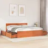 Image de vidaXL Cadre de lit sans matelas cire marron 200x200cm bois pin massif 3282338