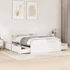 Image de Cadre De Lit Sans Matelas Blanc 140x190 Cm Bois De Pin Massif Vidaxl