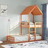 Image de Lit Superposé Sans Matelas Cire Marron 80x200 Cm Pin Massif Vidaxl
