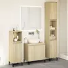 Image de Ensemble De Meubles De Salle De Bain 3 Pcs Chêne Sonoma Vidaxl
