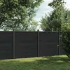 Image de vidaXL Panneau de clôture gris 353x186 cm WPC clôture de jardin clôture d’intimité panneau de clôture en WPC 3282790