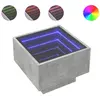 Image de Table D'appoint Et Led Gris Béton 40x40x30 Cm Bois D'ingénierie Vidaxl