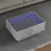 Image de Table Basse Avec Led Gris Béton 70x50x30 Cm Bois D'ingénierie Vidaxl