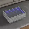 Image de Table Basse Avec Led Sonoma Gris 70x50x30 Cm Bois D'ingénierie Vidaxl