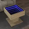 Image de Table Basse Avec Led Chêne Sonoma 50x50x45 Cm Bois D'ingénierie Vidaxl