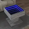 Image de Table Basse Avec Led Sonoma Gris 50x50x45 Cm Bois D'ingénierie Vidaxl