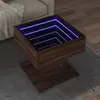 Image de Table Basse Avec Led Chêne Marron 50x50x45 Cm Bois D'ingénierie Vidaxl