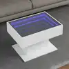 Image de Table Basse Avec Led Blanc 70x50x45 Cm Bois D'ingénierie Vidaxl