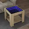 Image de Table Basse Avec Led Chêne Sonoma 53x53x45 Cm Bois D'ingénierie Vidaxl