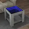 Image de Table Basse Avec Led Gris Béton 53x53x45 Cm Bois D'ingénierie Vidaxl