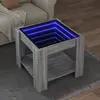 Image de Table Basse Avec Led Sonoma Gris 53x53x45 Cm Bois D'ingénierie Vidaxl
