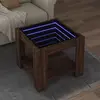 Image de Table Basse Avec Led Chêne Marron 53x53x45 Cm Bois D'ingénierie Vidaxl