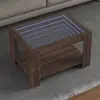 Image de Table Basse Avec Led Chêne Marron 73x53x45 Cm Bois D'ingénierie Vidaxl