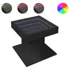 Image de Vidaxl table basse avec led noir 50x50x45 cm bois d'ingénierie