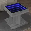 Image de Table Basse Avec Led Sonoma Gris 50x50x45 Cm Bois D'ingénierie Vidaxl