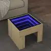 Image de Table Basse Avec Led Infini Chêne Sonoma 40x40x30 Cm Vidaxl