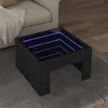 Image de Table Basse Avec Led Infini Noir 50x50x30 Cm Vidaxl