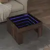 Image de Table Basse Avec Led Infini Chêne Marron 50x50x30 Cm Vidaxl