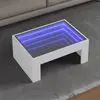 Image de Table Basse Avec Led Infini Blanc 70x50x30 Cm Vidaxl