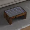 Image de Table Basse Avec Led Infini Chêne Fumé 70x50x30 Cm Vidaxl